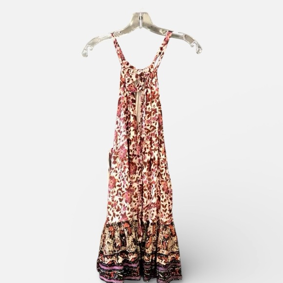 Free People Oversized Boho Swing Dress XS Floral Tunic - Picture 2 of 7